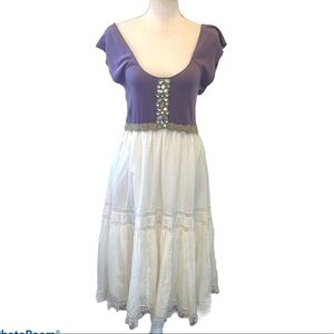 Free People Jewel Crochet Lace Trimmed Boho Dress